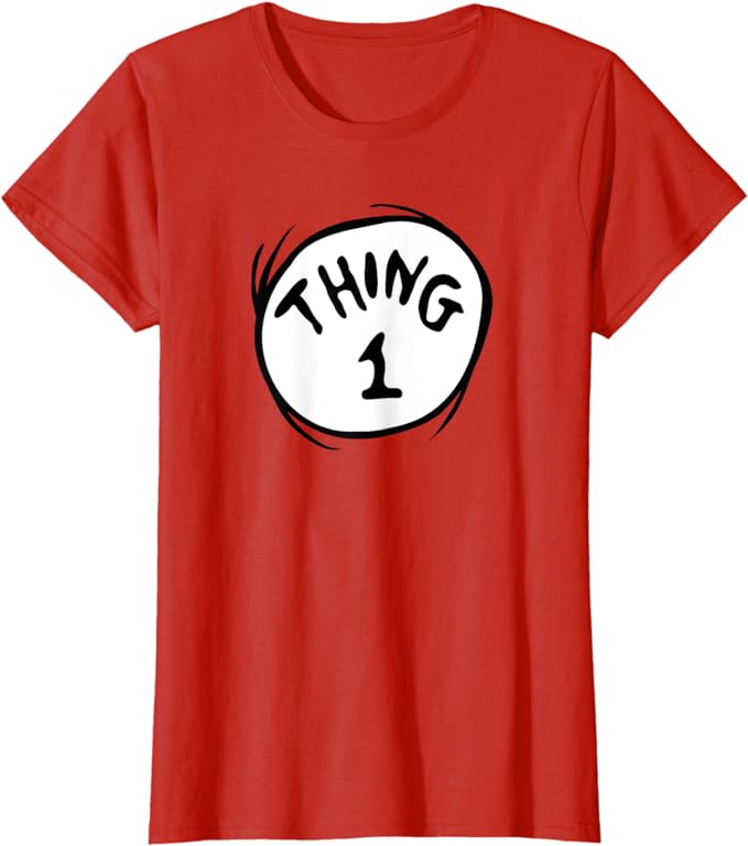 Dr. Seuss Thing 1 Emblem RED T-Shirt