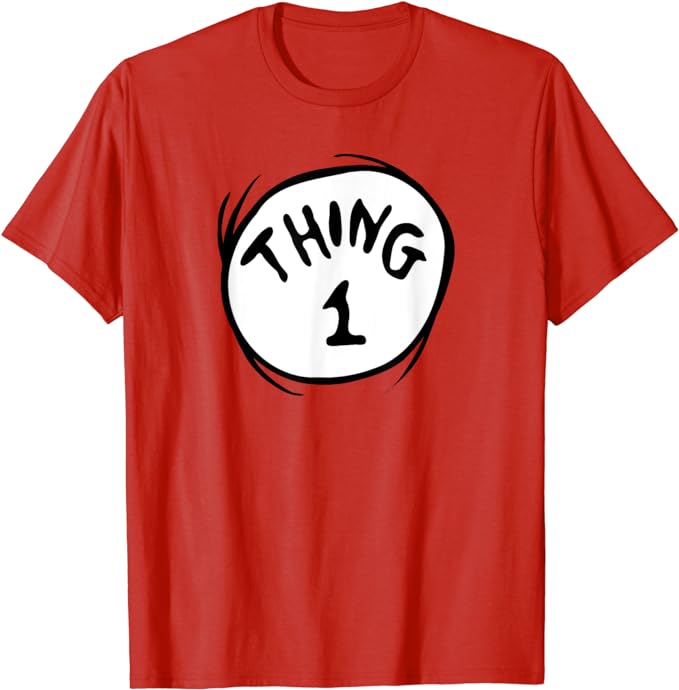 Dr. Seuss Thing 1 Emblem RED T-Shirt