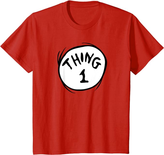 Dr. Seuss Thing 1 Emblem RED T-Shirt